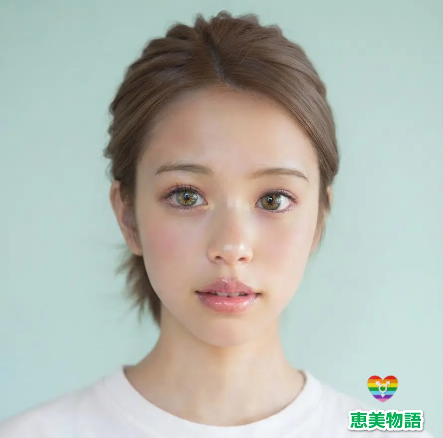 神秘的なヘーゼルの瞳