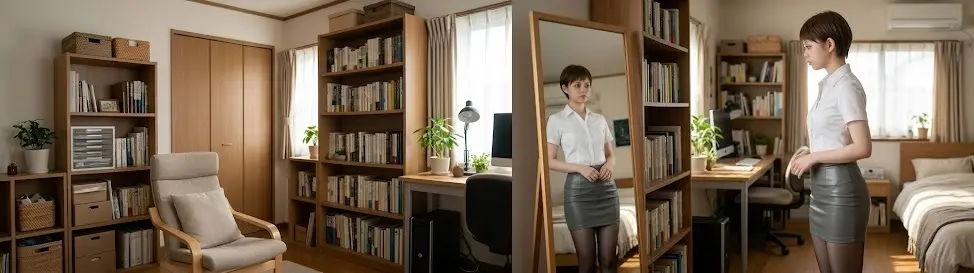 MtF恵美が女装に目覚める
