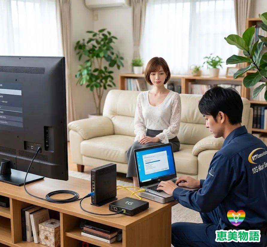 光回線10ギガに変更工事