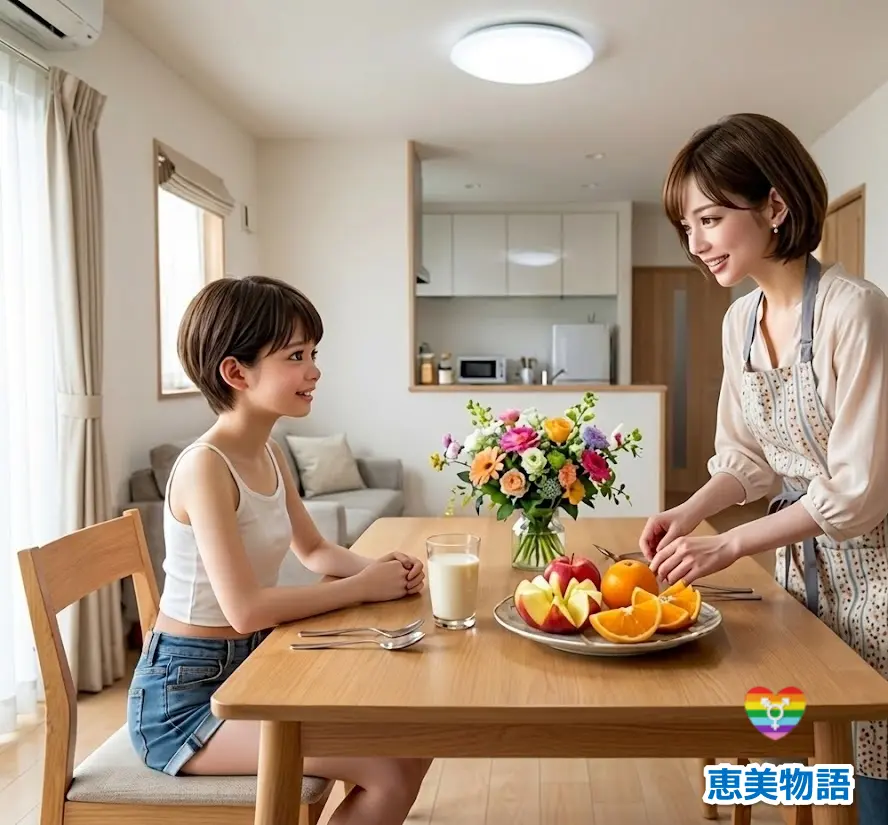 豆乳とフルーツが主食の朝食